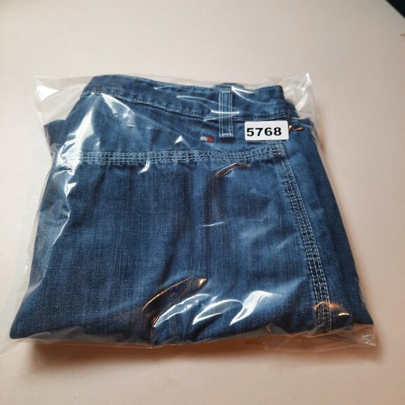 Vtg Y2K Tommy Hilfiger Skirt Womens 12 Denim Jean Midi Maxi‎ Modest Grunge Slit - Picture 14 of 14